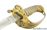 Late 19th Century Royal Navy Warrant Officer’s Lionhead Sword - 8 of 15