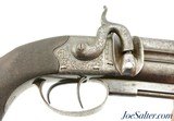 Interesting British Big-Bore Over Under Pistol by Blissett of London - 3 of 14