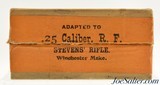 Excellent Full Box Winchester 25 Stevens RF Black Powder Ammo Circa 1910 - 2 of 7