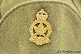 WWII Canadian DMC Winter Cap Size 7 1/8 Green Wool 1942 w/ Badge - 2 of 5