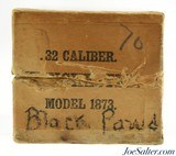 Winchester Full Box 32 WCF Ammo Early Black Powder Model 1873 - 3 of 7