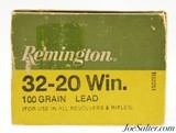 Full Box Remington 32-20 Ammo 100 Grain Lead Revolver & Rifle - 2 of 3