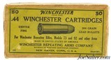 Scarce Export Box Winchester 44 W.C.F. Ammo Full Box Models 73 & 92
