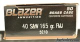 Blazer/CCI 40S&W 165gr. FMJ Ammunition 200 Rounds - 2 of 3