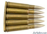 WWII British 5 Rounds Ammo On Stripper for Rifle Anti-Tank .55in Boys - 1 of 3
