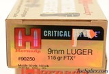 Hornady Critical Defense 9mm Luger 115 GR FTX 50 Rounds Ammo - 2 of 3