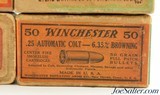 Collectors Lot 25 ACP Ammo Peters, Winchester, US Cart Co. & Rem-UMC - 3 of 6