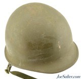 Korean War Era US M1 Helmet w/ Clergy Cross and Name