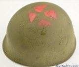 Korean War Era US M1 Helmet w/ Clergy Cross and Name - 11 of 14
