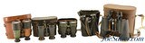 5 Pairs of Vintage Binoculars with cases