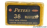 Scarce Peters 38 Colt New Police Ammo 150 Grain Lead Bullets Full - 2 of 4