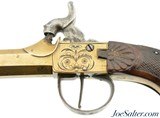 Belgian All Brass Percussion Pistol With Snap Bayonet - 6 of 15