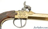 Belgian All Brass Percussion Pistol With Snap Bayonet - 3 of 15