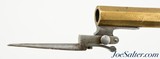 Belgian All Brass Percussion Pistol With Snap Bayonet - 7 of 15