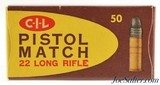 CIL 22LR Pistol Match Ammo 1957-1960