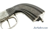 French Engraved Double Barrel Pinfire Pistol - 4 of 11
