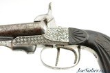 French Engraved Double Barrel Pinfire Pistol - 5 of 11