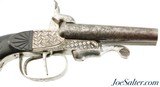 French Engraved Double Barrel Pinfire Pistol - 3 of 11