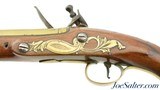 London Marked Brass Barreled Flintlock Pistol - 6 of 13