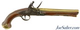 London Marked Brass Barreled Flintlock Pistol