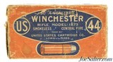 Partial Box US Cartridge Co. 44 WCF Ammo Winchester Model 1873 Lowell
