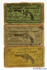 Winchester "Picture" Box Ammo Collection 32 S&W 3 Full Boxes