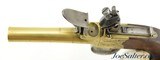 Lovely Pair of All Brass London Flintlock Turn-Off Pistols by Edward Dutton - 8 of 15