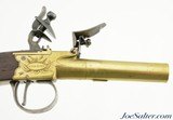 Lovely Pair of All Brass London Flintlock Turn-Off Pistols by Edward Dutton - 12 of 15