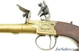 Lovely Pair of All Brass London Flintlock Turn-Off Pistols by Edward Dutton - 5 of 15