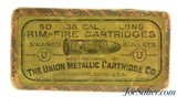 Full Box UMC 38 Long Rim Fire Black Powder Ammo "Fabric" Box - 1 of 7