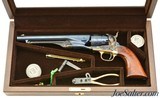 Beautiful Glass Cased Set 1860 Colt Navy 44 Cal. Percussion Cimarron Firearms & Extras - 1 of 15