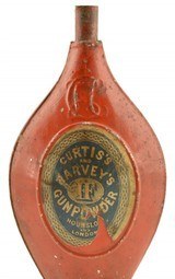 Antique large Curtis and Harvey's Gunpowder London FF Powder Flask - 1 of 5