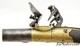 Antique Pair of London Brass Frame Flintlock Turn-Off Pistols - 6 of 15