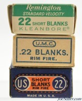 Collector's Lot 22 Short Blank Ammo UMC, US Cart Co., Remington 3 Boxes - 2 of 3