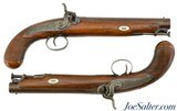 Pair of Unmarked British Percussion Traveling Pistols