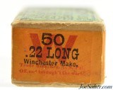 Winchester 22 Long Ammo "Rifle Cartridges & Full Cover" Issue 11-7 Date Code - 3 of 7