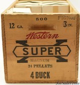 Vintage Western Super-X 12ga. 3" No.4 Buckshot 34 Pellets 355rnds - 5 of 7