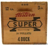 Vintage Western Super-X 12ga. 3" No.4 Buckshot 34 Pellets 355rnds - 6 of 7