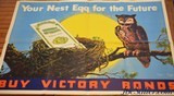 WWII Victory Bonds "Nest Egg For The Future" Poster