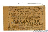 Excellent Sealed Packet Colt Cartridge Works 36 Caliber Ammo Combustible Envelope - 1 of 6