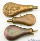 Lot of 3 Antique Powder Flasks - 2 of 5