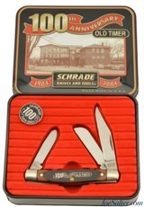 Excellent Schrade 100th Anniversary Old Timer Knife Tin Model 34OT 200 - 1 of 3