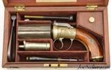 Beautiful Cased British Bar Hammer Pepperbox Pistol - 2 of 15