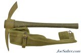 WWII US Army M1910 Pick and Mattock Set w/Canvas Carrier 1944 - 1 of 10