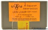 A-Square Ammunition Lion Loads SP .416 Rem. 400gr. 20