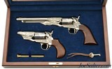 Engraved Cased Set Pietta 44 Cal 1862 "Snubnose" Pocket Police & 1860 Army - 1 of 15