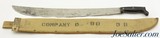 WWII U.S. Navy MK-2 Collins & Co. Machete 1944 W/Canvas Scabbard - 2 of 13
