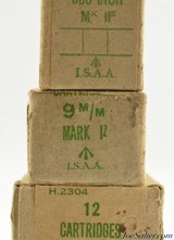 British WWII Handgun Ammo Collection Broad Arrow 455 380 9mm Full Boxes - 3 of 6