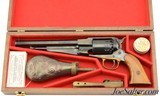 Walnut Cased Euroarms New Model 1858 Remington Army 44 Cal BP Revolver - 1 of 12