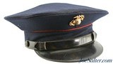 U.S. Military WWII Marine Dress Blue Uniform Visor Cap - 1 of 9